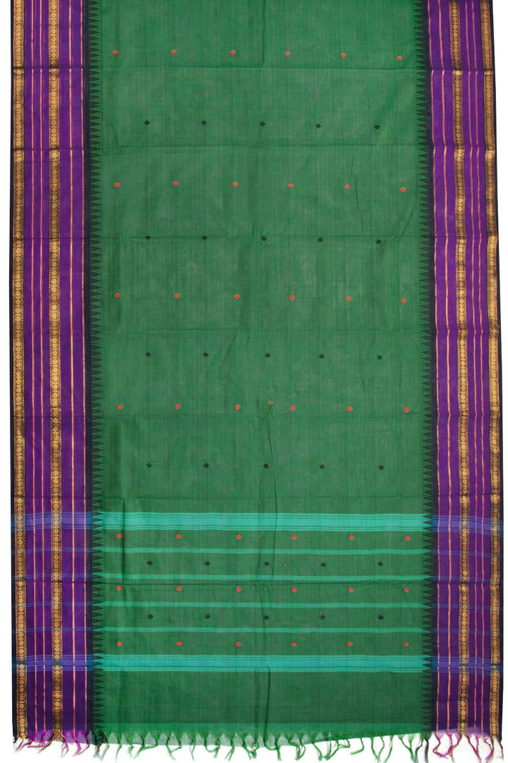 Green Handloom Chettinad Cotton Saree 10070024 - Avishya