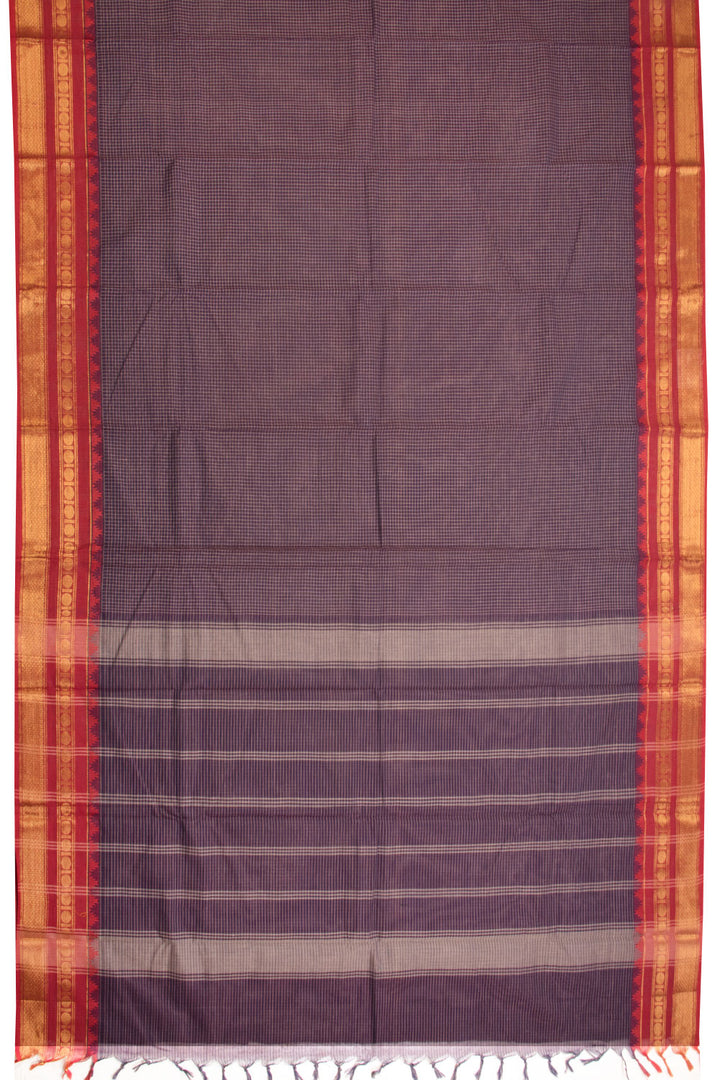 Blue Handloom Chettinad Cotton Saree 10070039 - Avishya