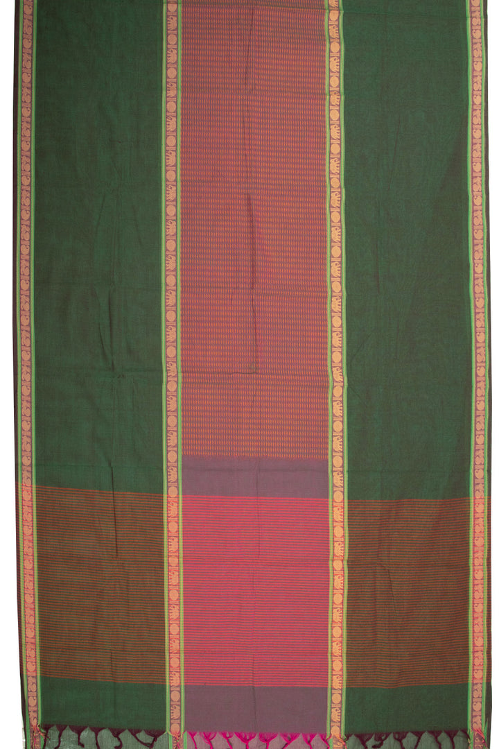 Green Handloom Chettinad Cotton Saree 10072615