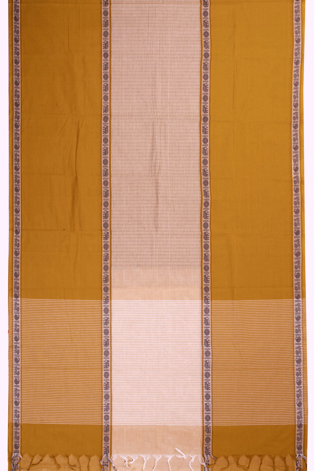 Brown Handloom Chettinad Cotton Saree 10072617