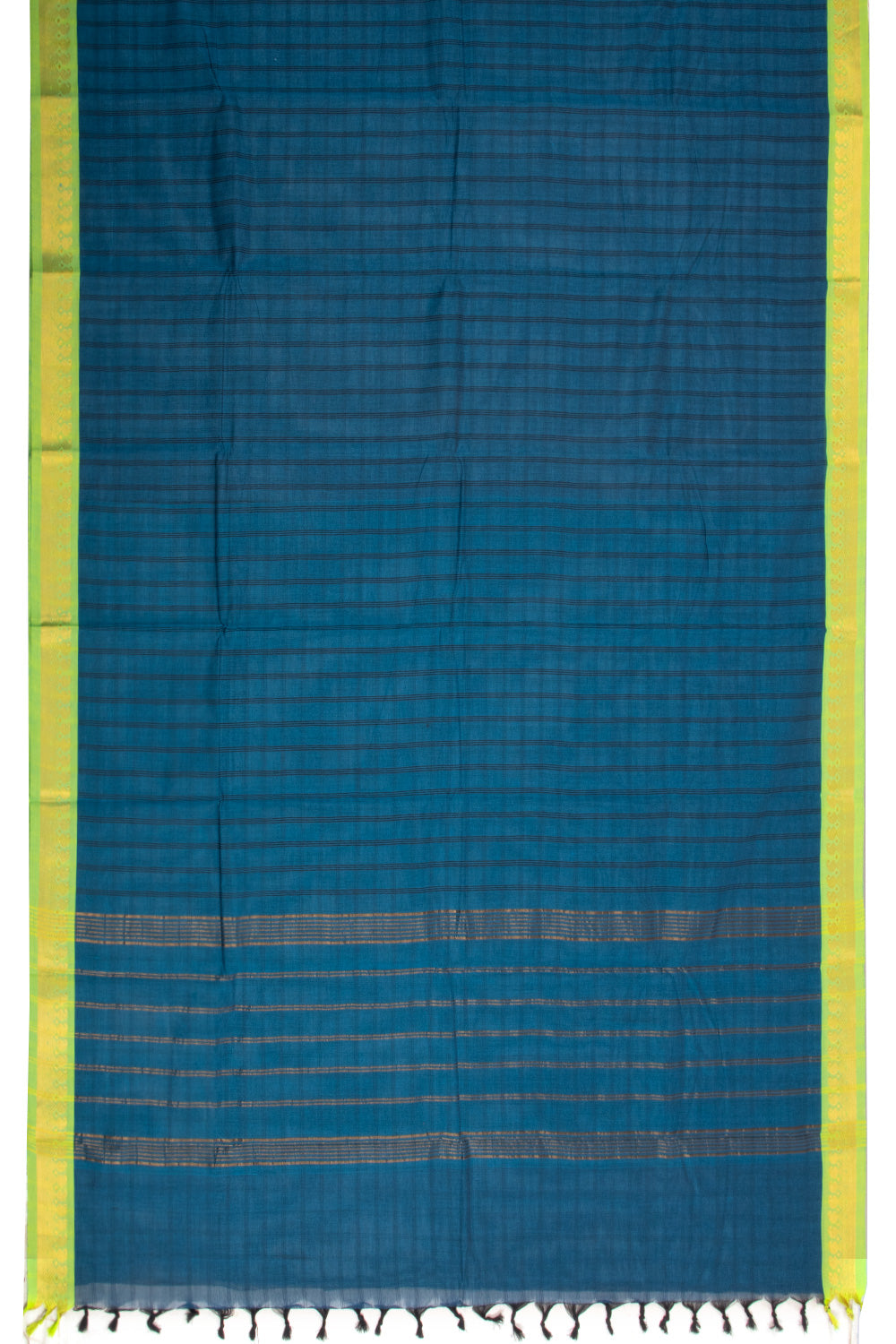 Blue Handloom Chettinad Cotton Saree 10072630