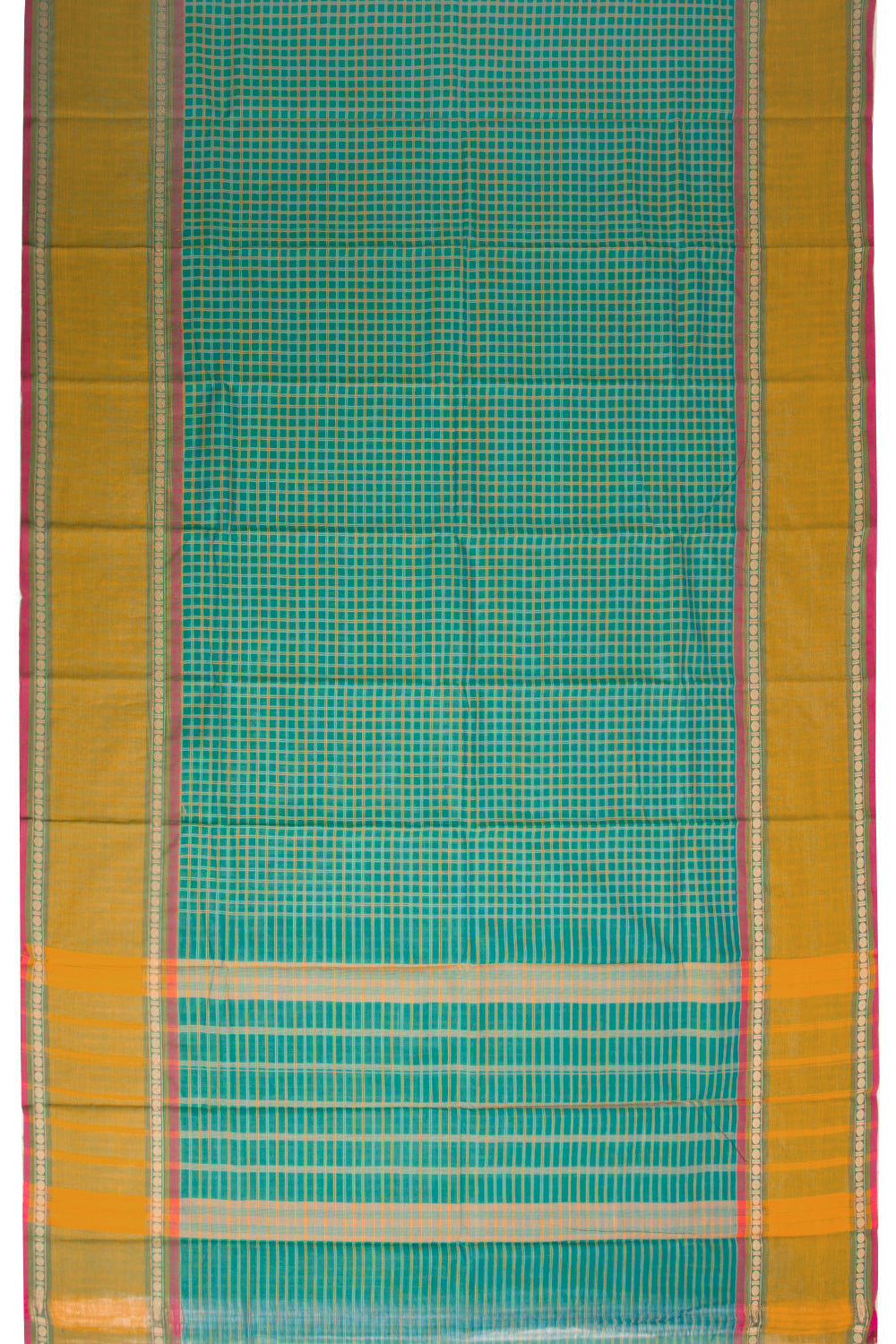 Green Handloom Chettinad Cotton Saree 10072682