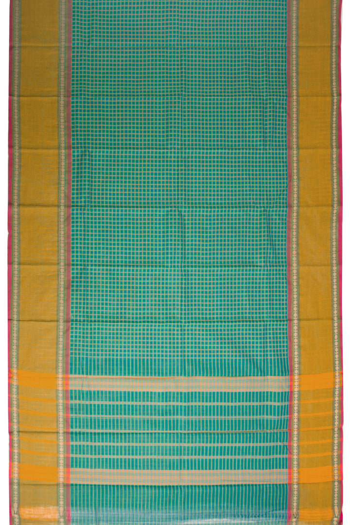 Green Handloom Chettinad Cotton Saree 10072682