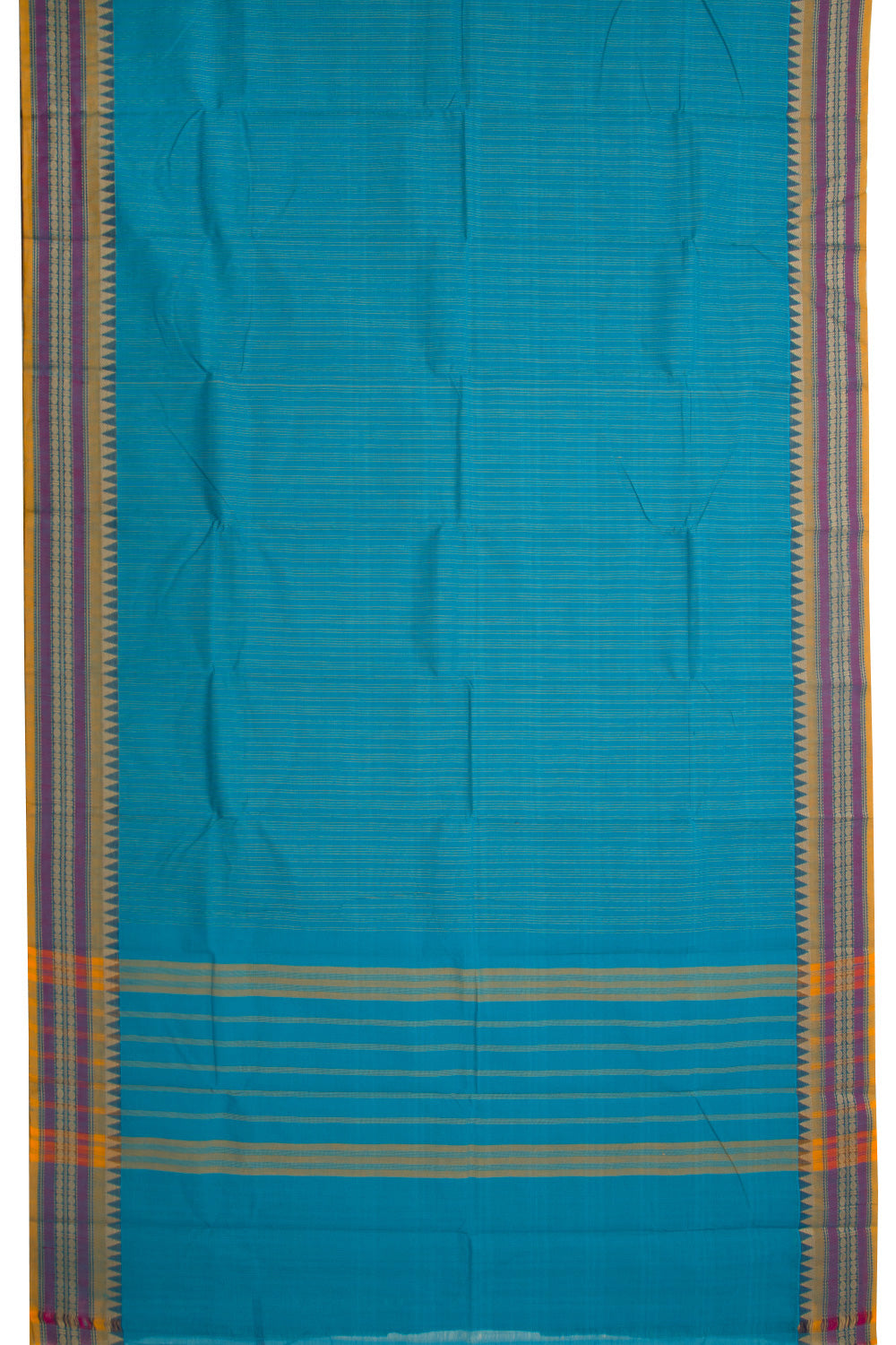 Blue Handloom Chettinad Cotton Saree 10072683