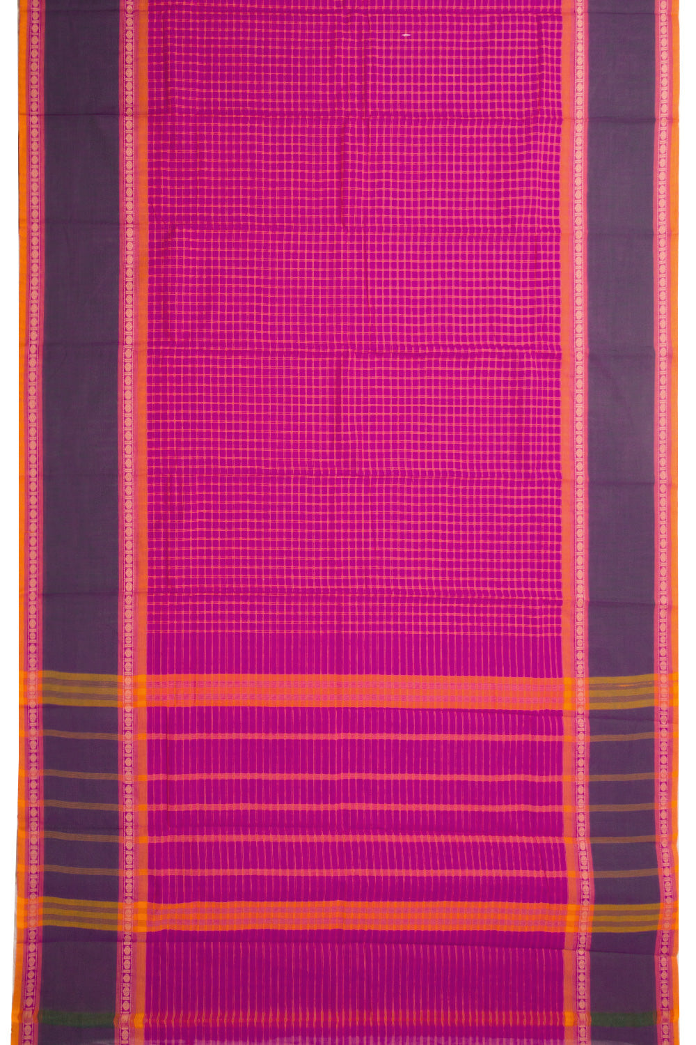 Magenta Handloom Chettinad Cotton Saree 10072686