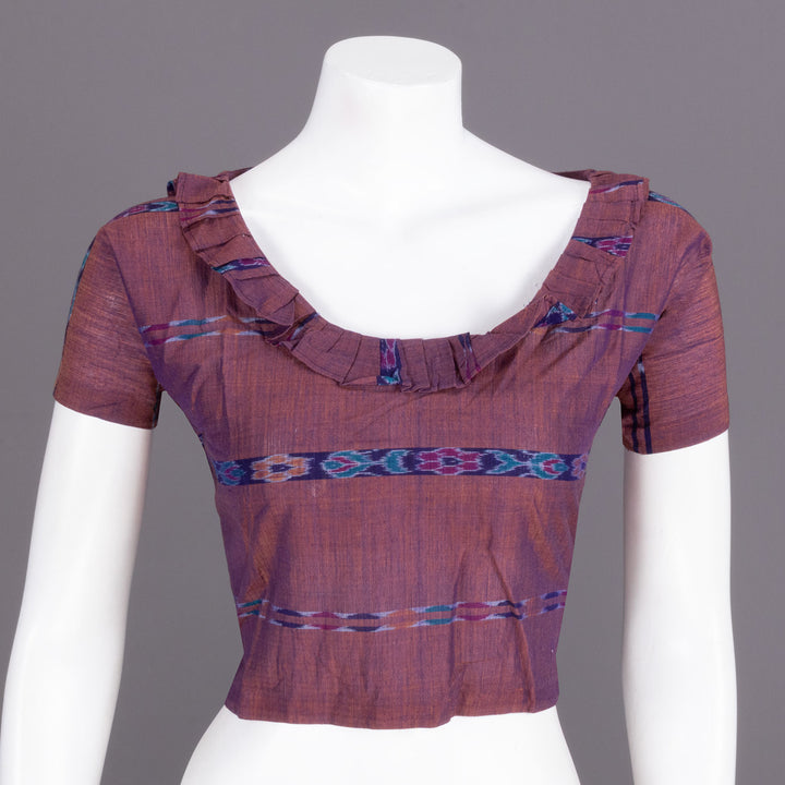 Purple Handcrafted Odisha Ikat Crop Top