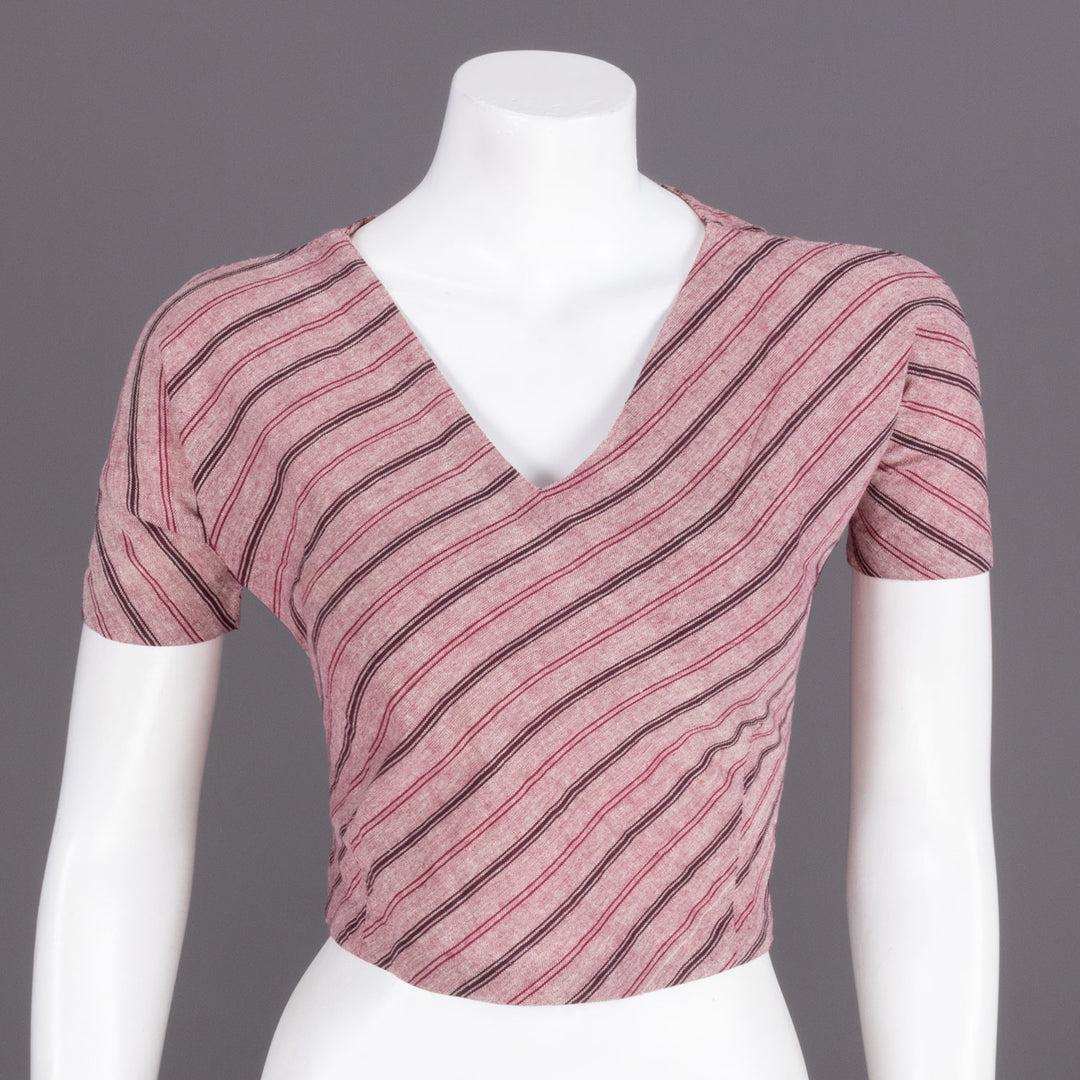 Maroon Handcrafted Woven Crop Top