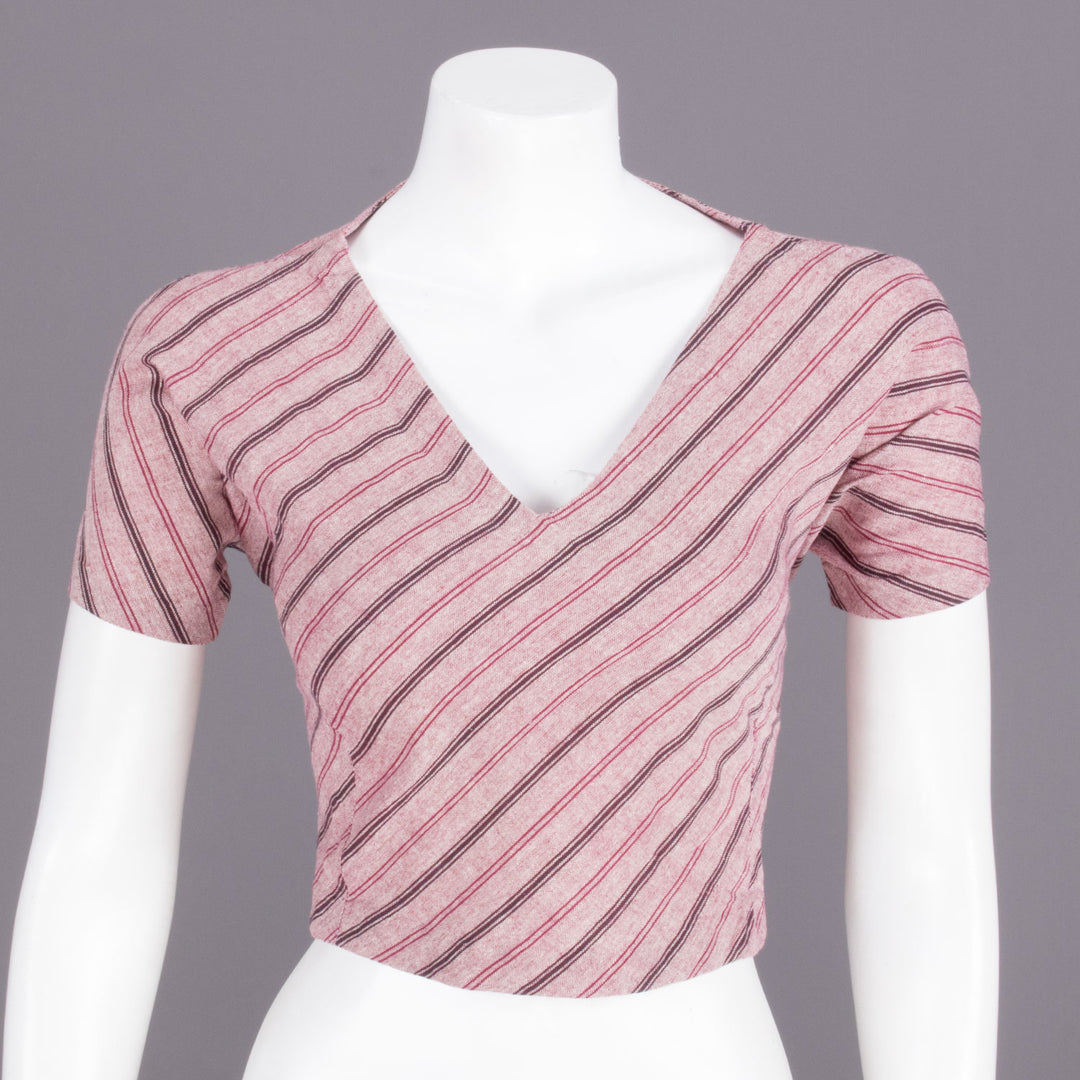 Maroon Handcrafted Woven Crop Top 