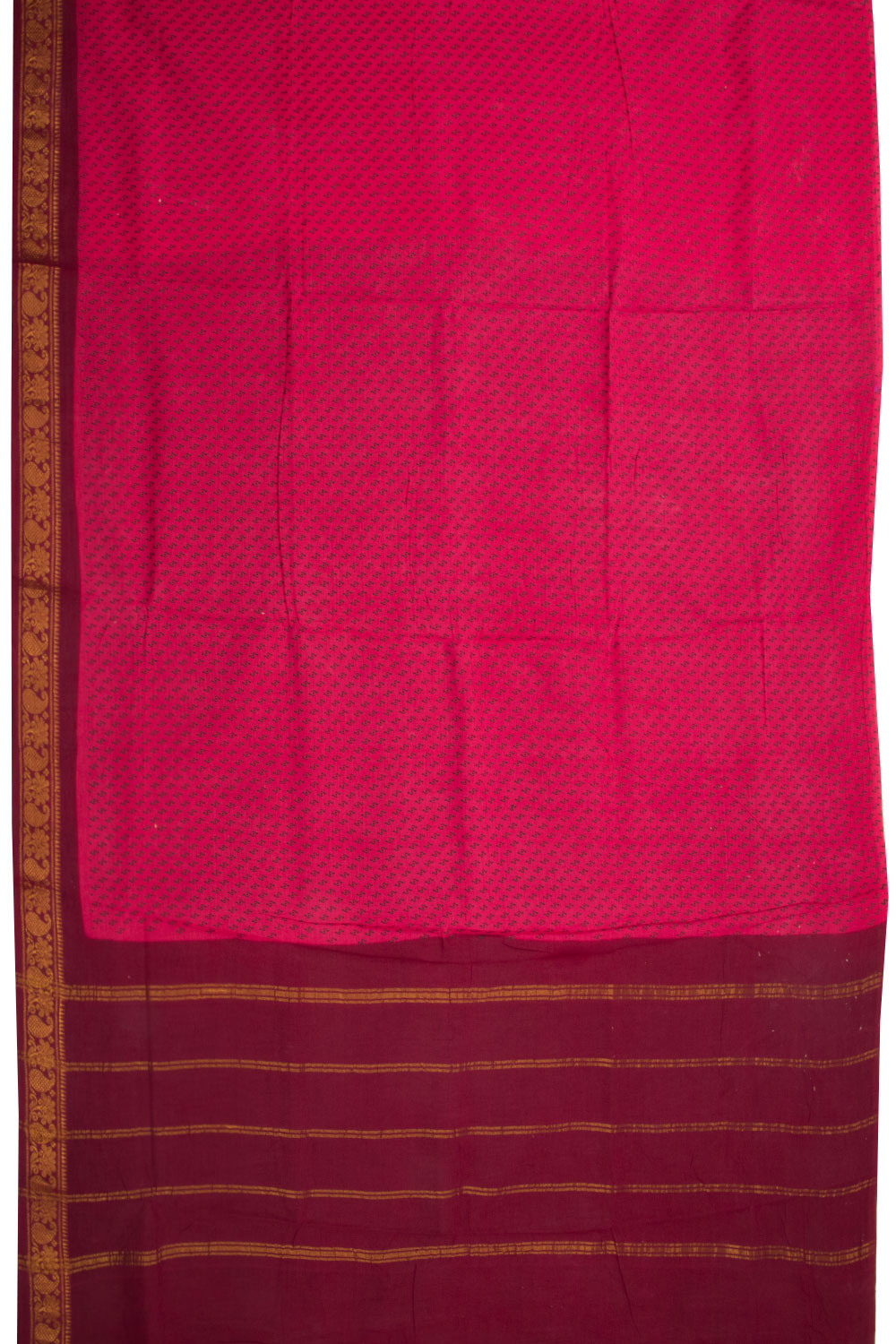 Tomato Red Handcrafted Sungudi Cotton Saree