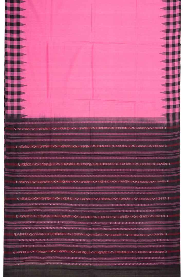 Pink Sambalpur Odisha Ikat Cotton Saree