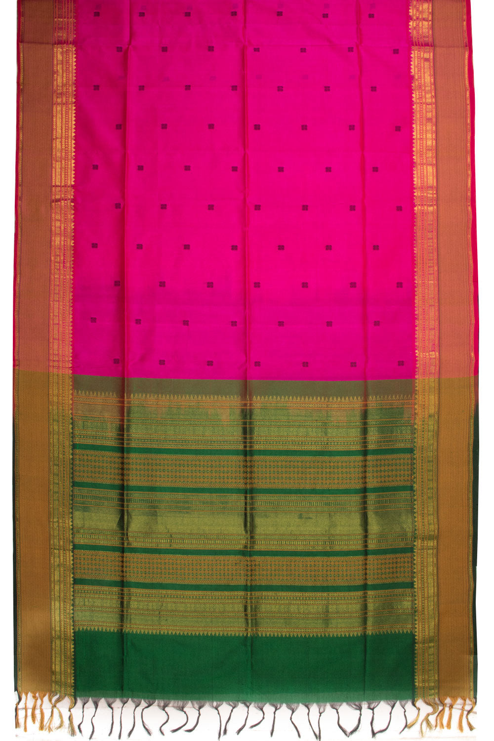 Pink  Handloom Kanchi Silk Cotton Saree 10073548