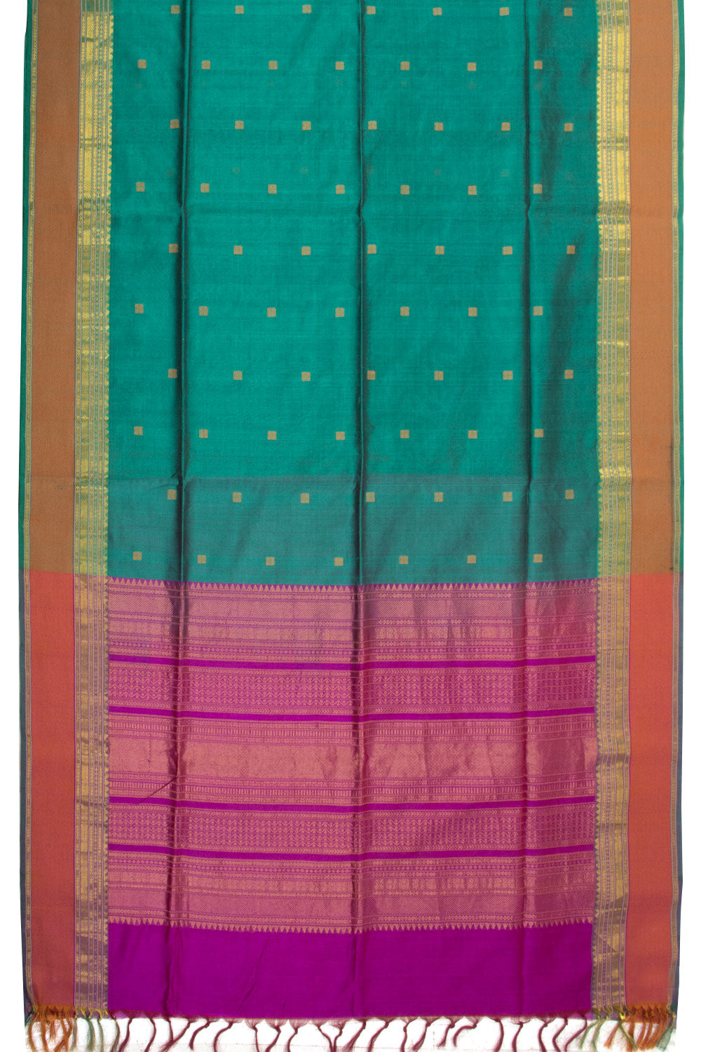 Blue Handloom Kanchi Silk Cotton Saree 10073549