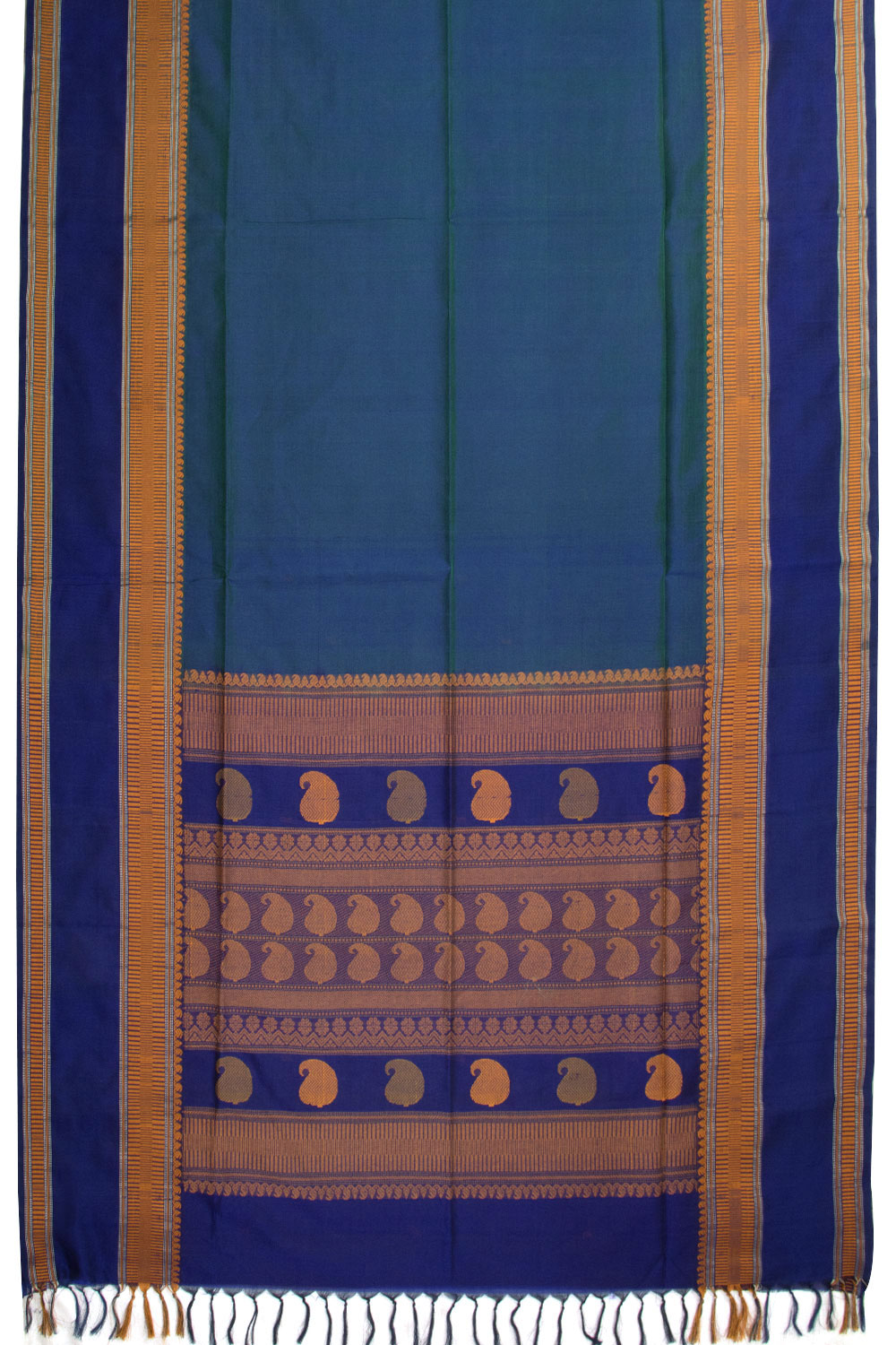 Green Handloom Kanchi Silk Cotton Saree 10073550