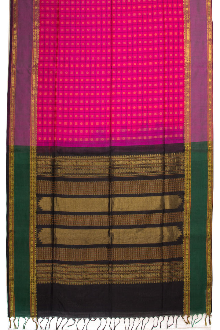 Pink Handloom Kanchi Silk Cotton Saree 10073552