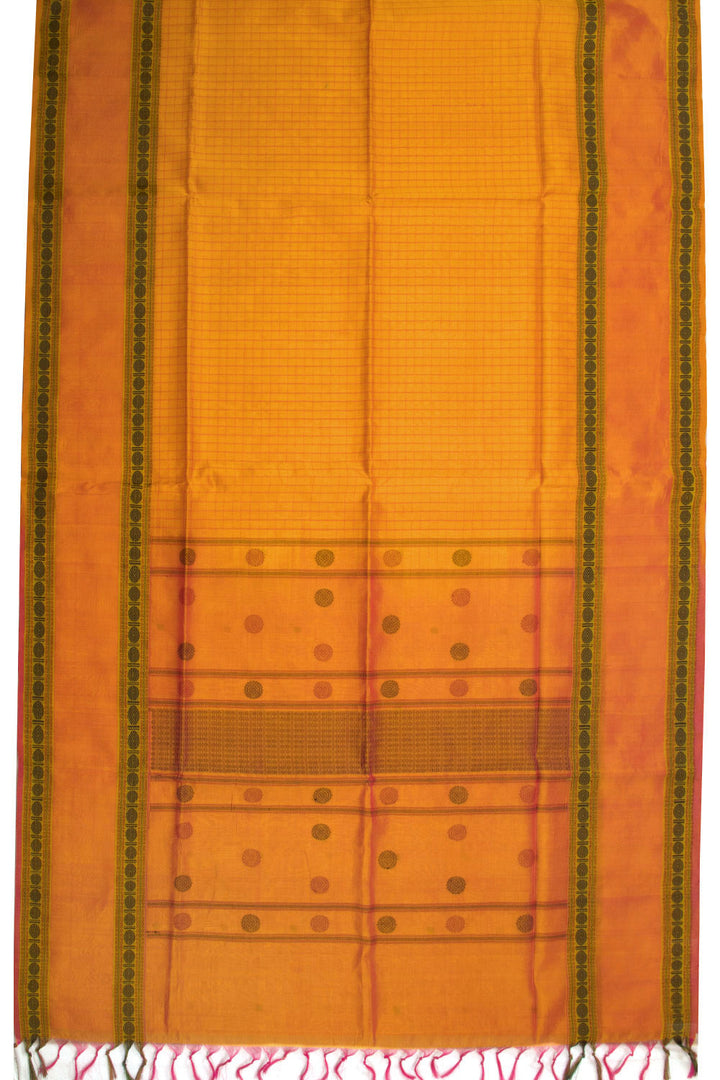 Yellow Handloom Kanchi Silk Cotton Saree 10073558