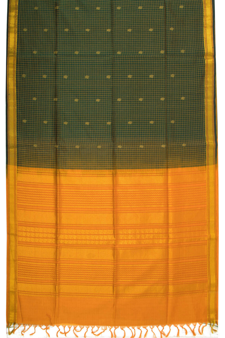 Green Handloom Kanchi Silk Cotton Saree 10073560