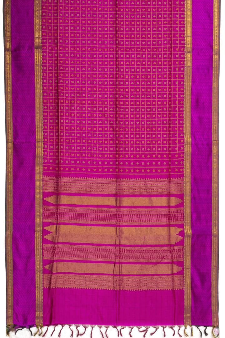 Magenta Handloom Kanchi Silk Cotton Saree 10073561