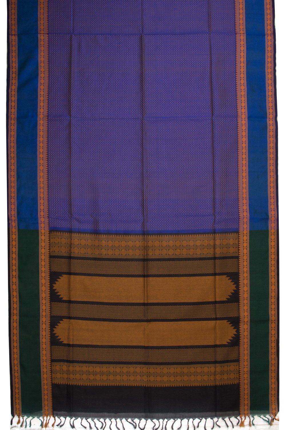 Blue Handloom Kanchi Silk Cotton Saree 10073565