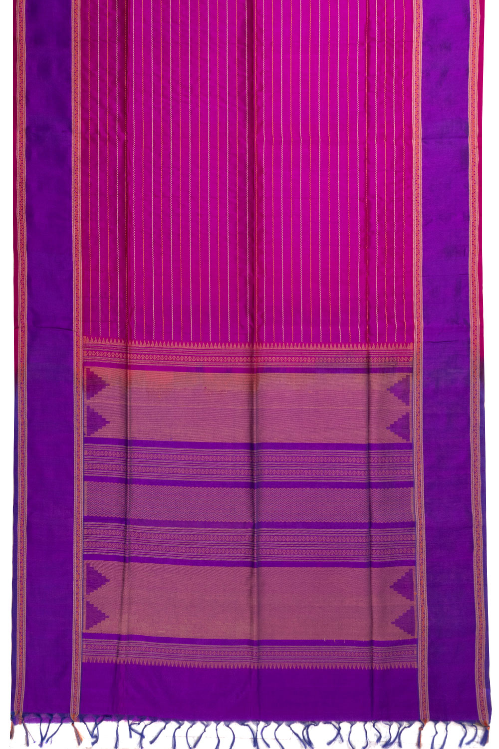 Pink Handloom Kanchi Silk Cotton Saree 10073568