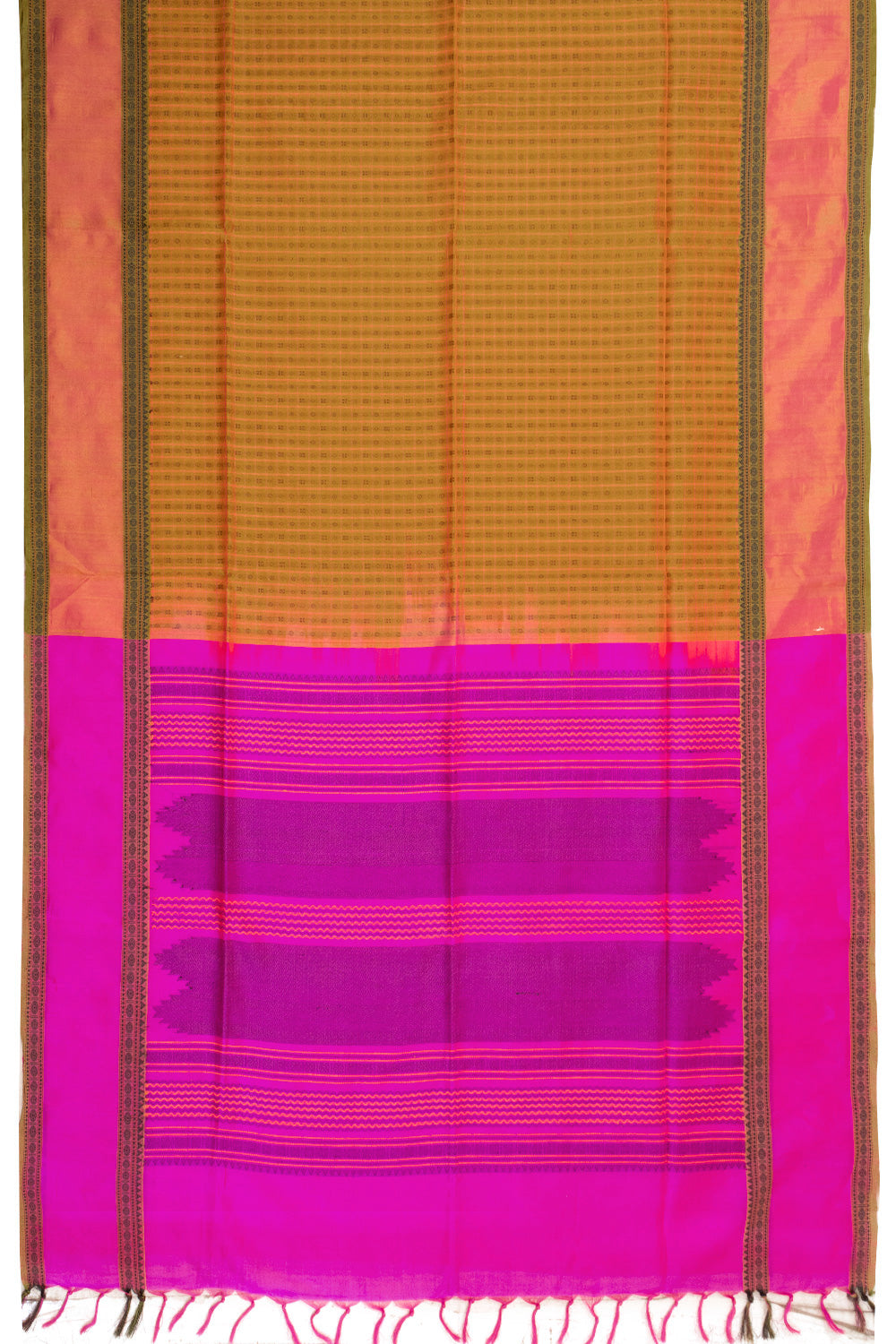 Magenta Handloom Kanchi Silk Cotton Saree 10073571