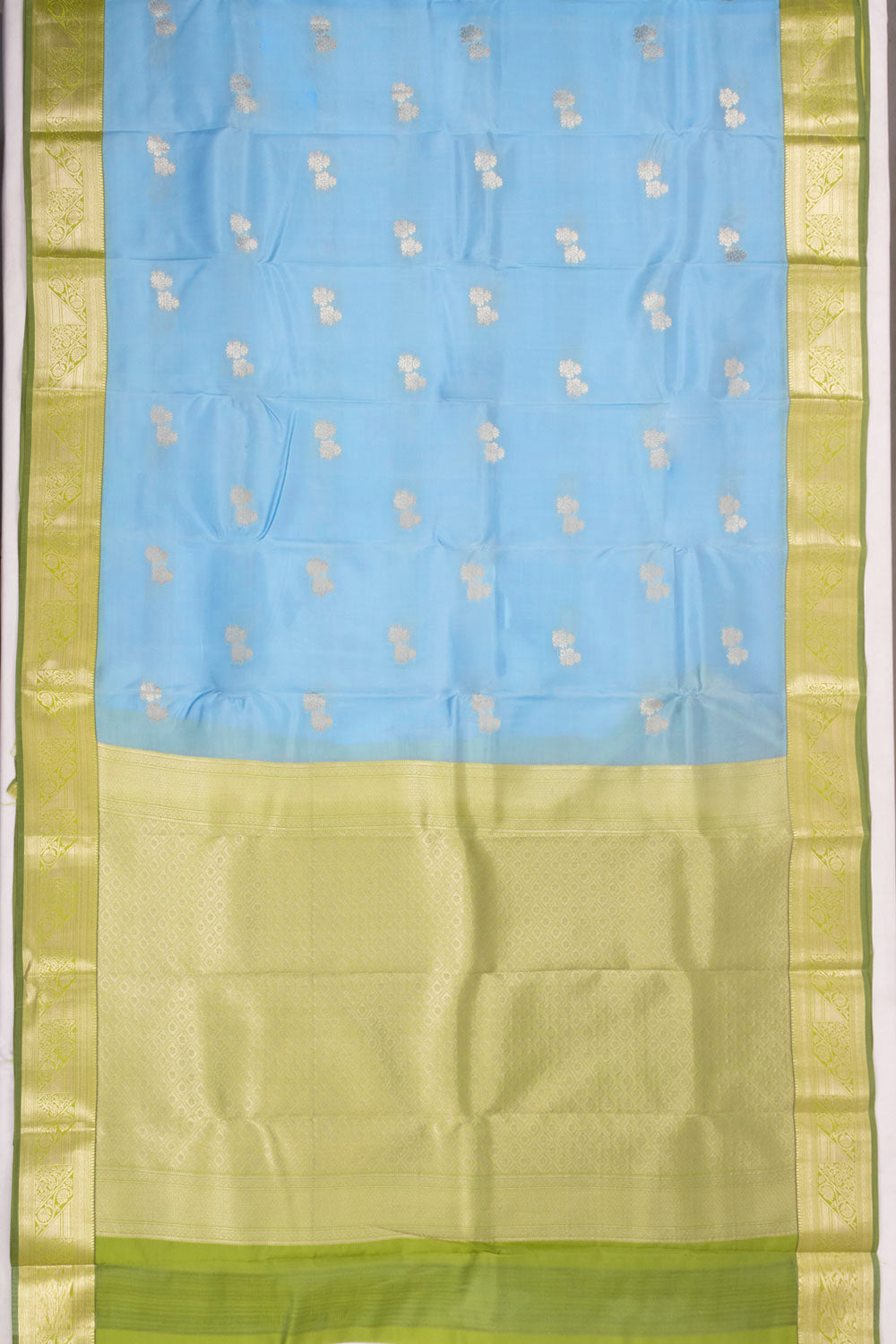 Blue Handloom Kanjivaram Silk Saree 10073826