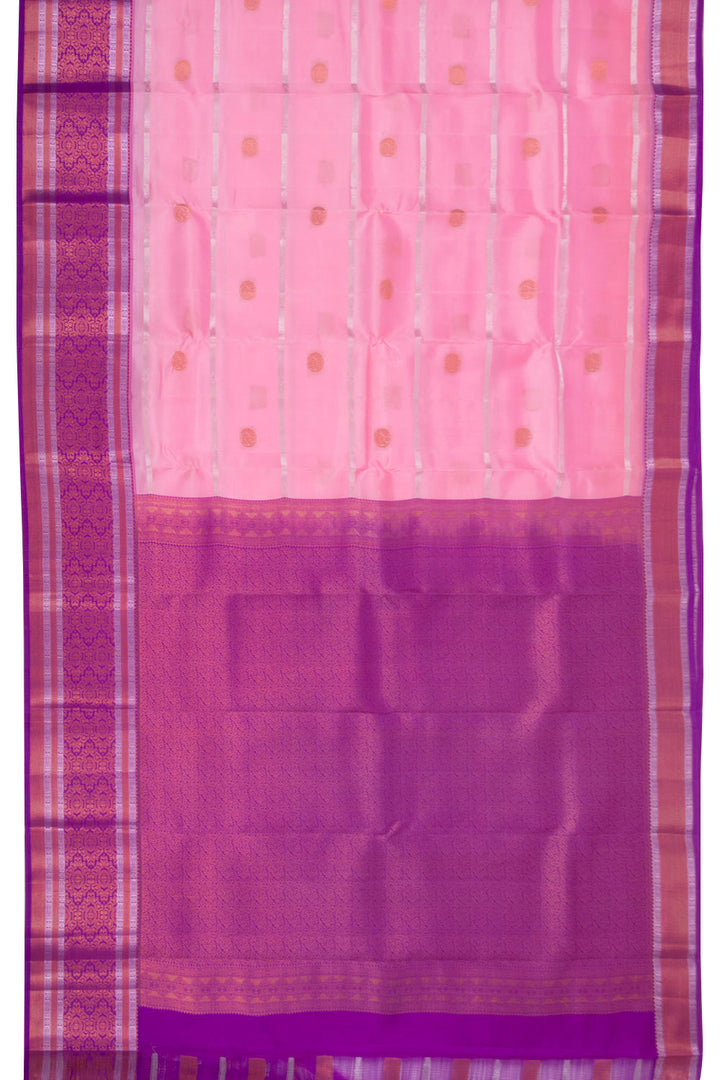 Pink Handloom Kanjivaram Silk Saree 10073830