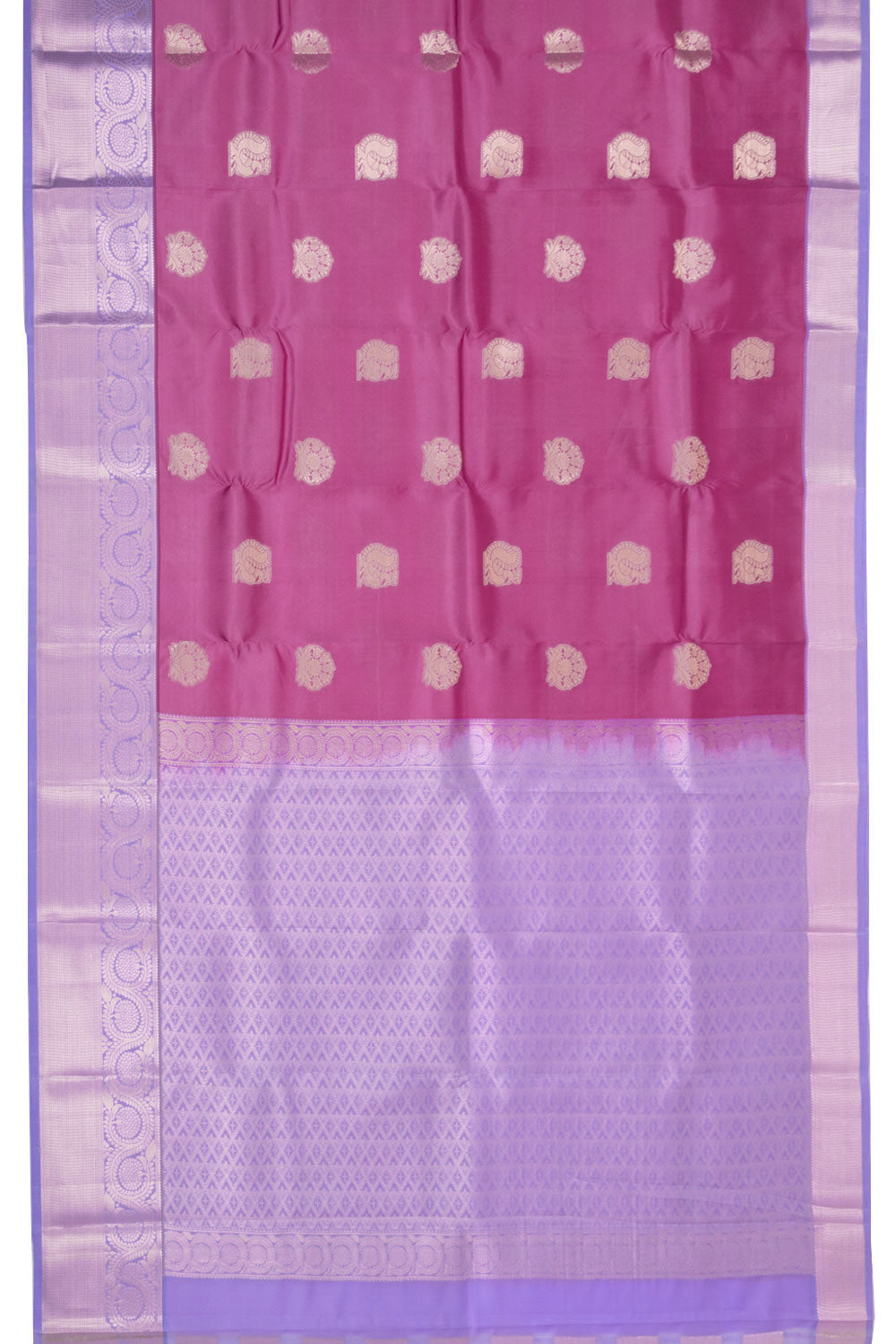 Magenta Handloom Kanjivaram Silk Saree 10073834