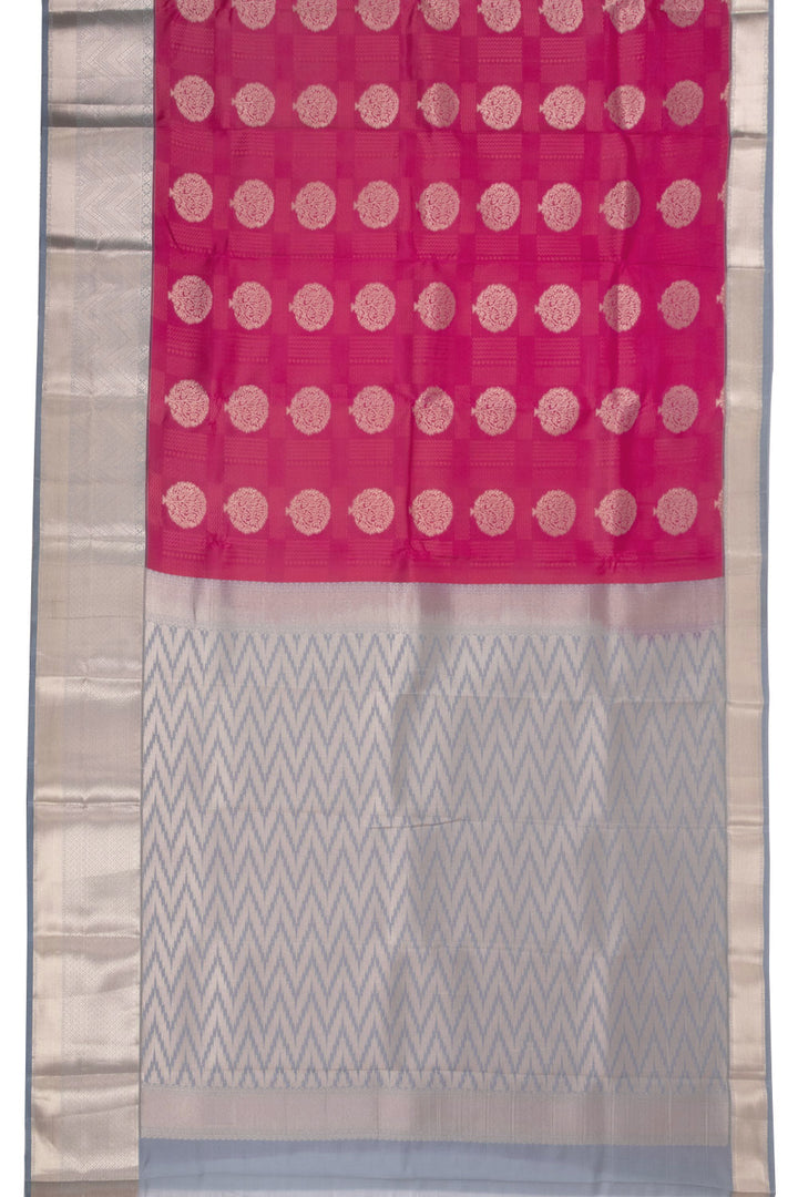 Pink Handloom Kanjivaram Silk Saree 10073835