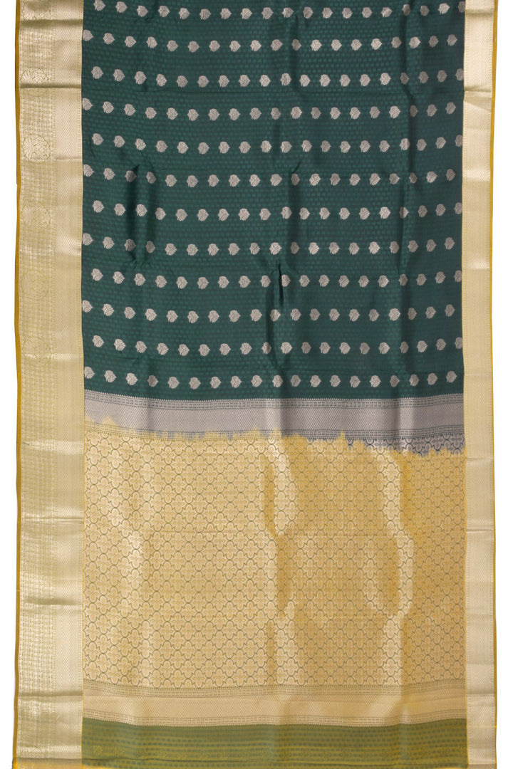 Green Handloom Kanjivaram Silk Saree 10073836