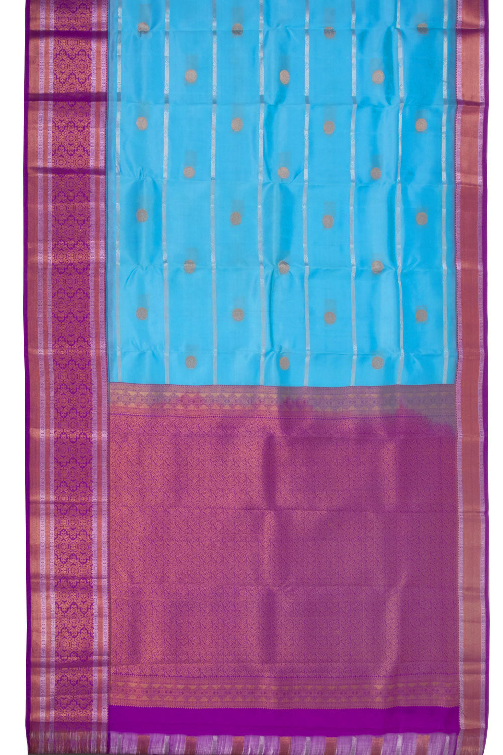 Blue Handloom Kanjivaram Silk Saree 10073837