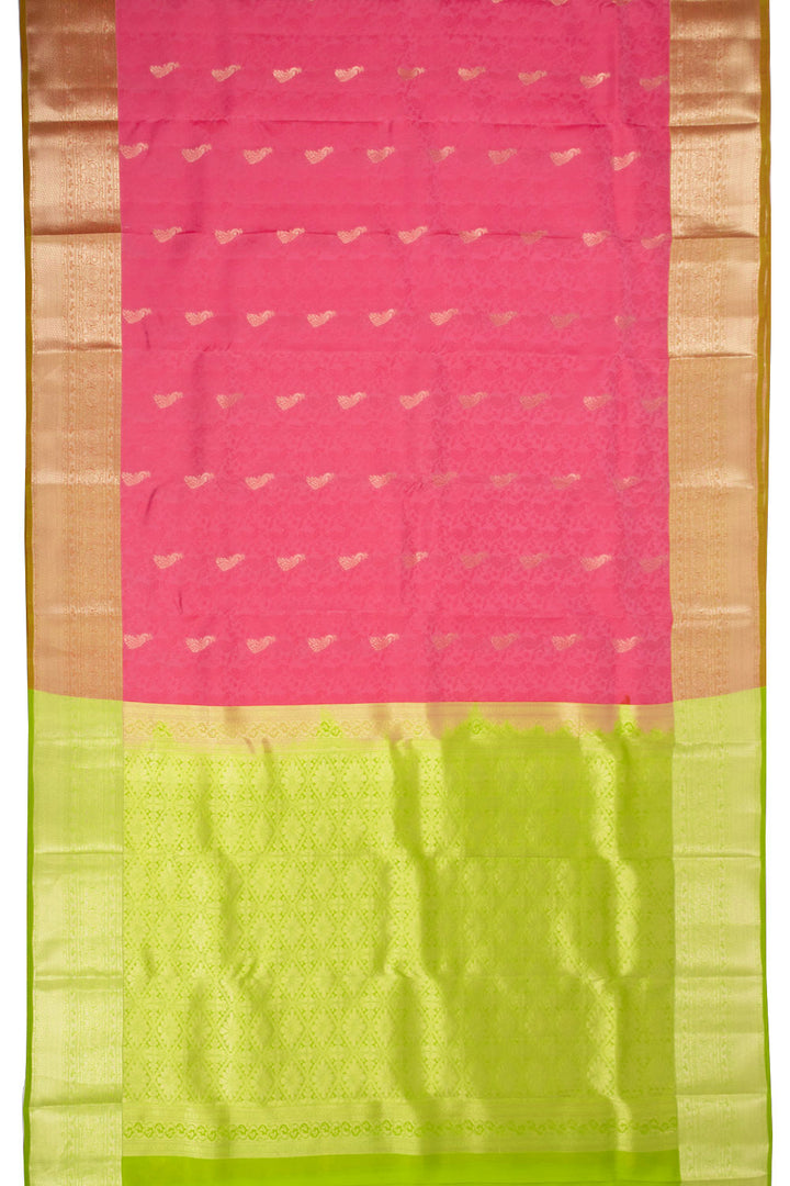 Pink Handloom Kanjivaram Silk Saree 10073841