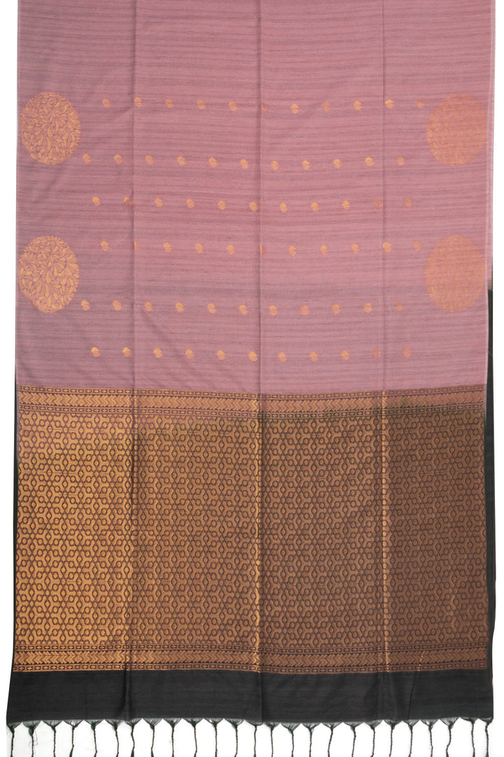 Mauve Jute Weave Kanjivaram Silk Saree 10073844