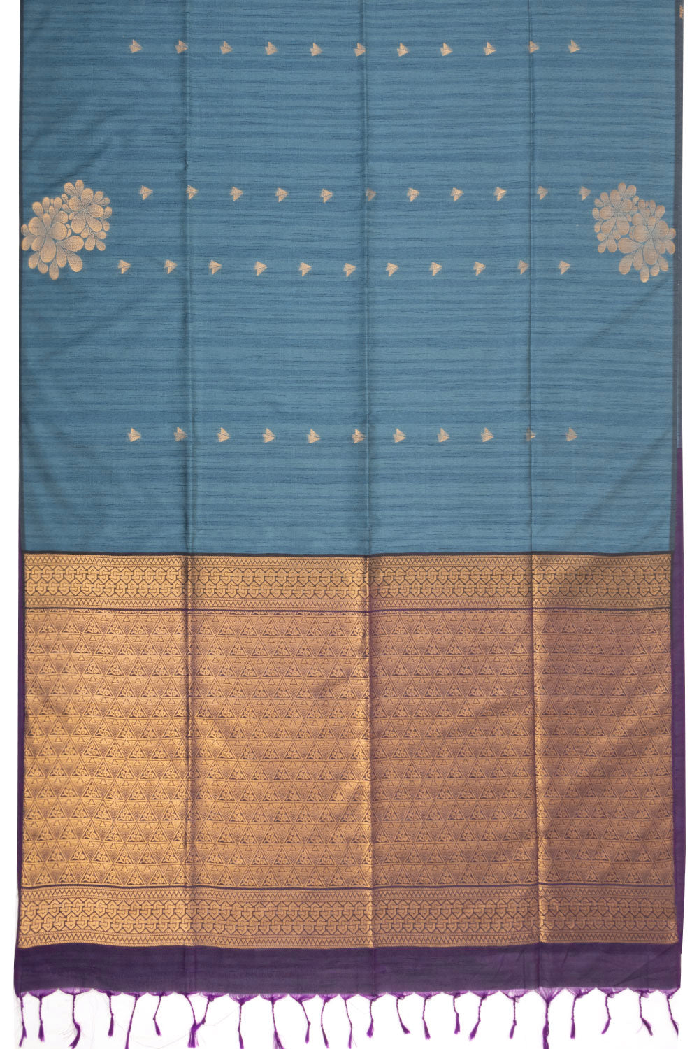 Blue Jute Weave Kanjivaram Silk Saree 10073848