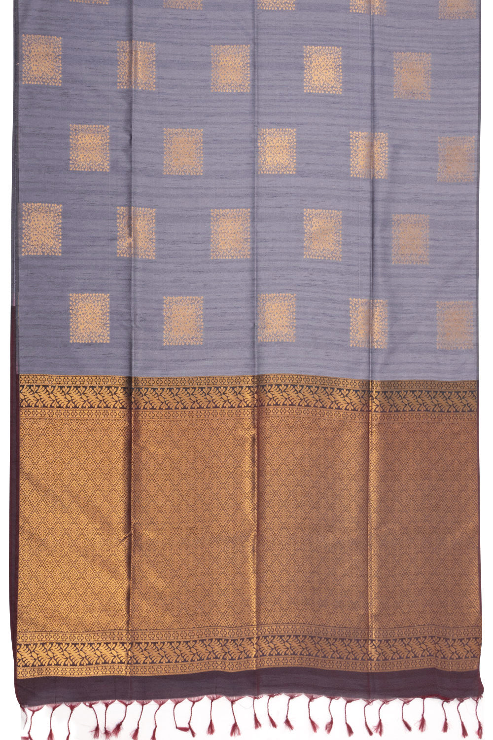 Grey Jute Weave Kanjivaram Silk Saree 10073849