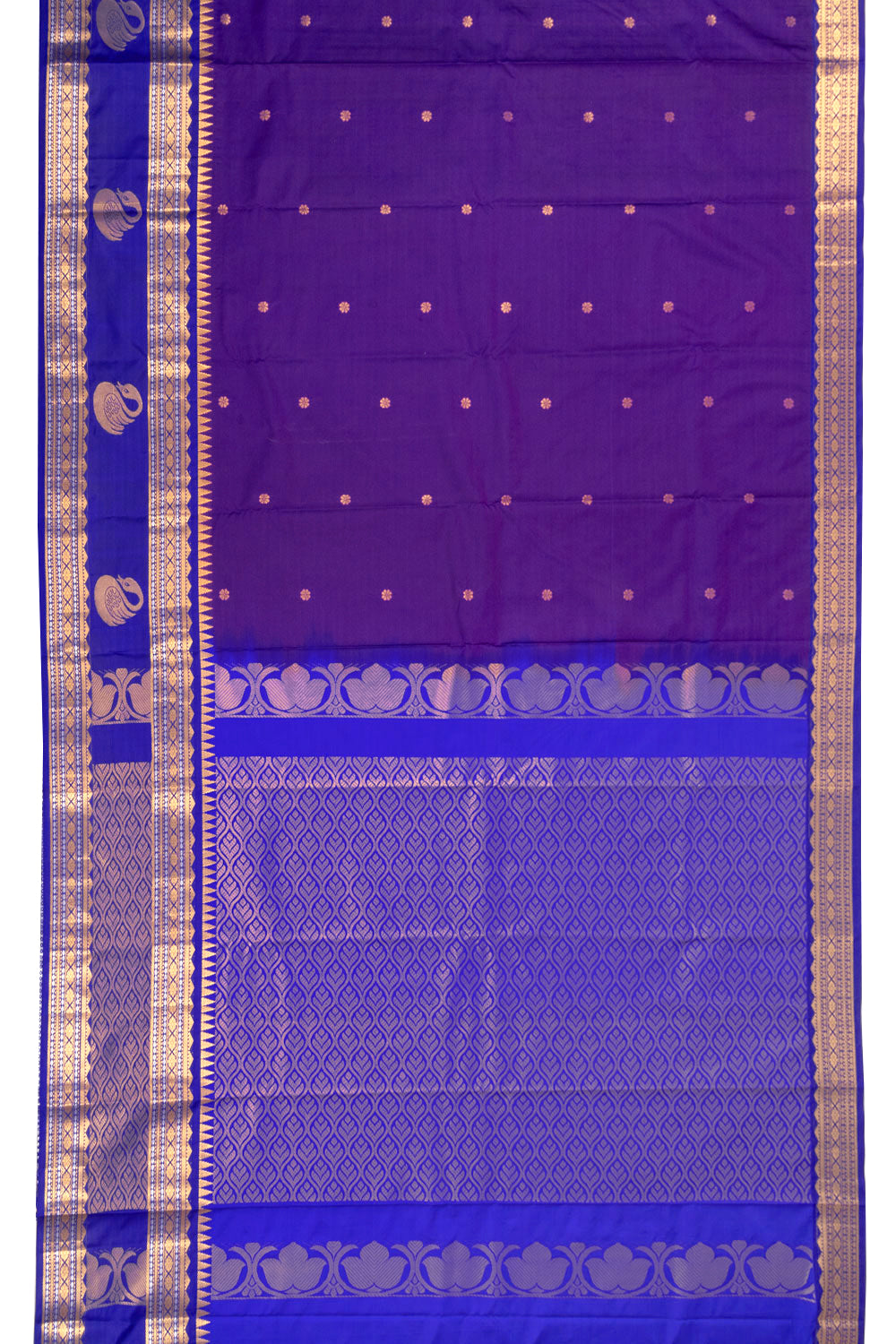 Purple Handloom Kanjivaram Silk Saree 10073876