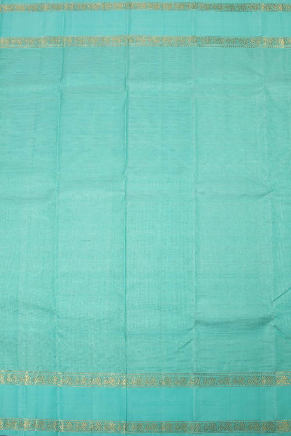 Teal Blue Pure Zari Kanjivaram Silk Saree 10063354