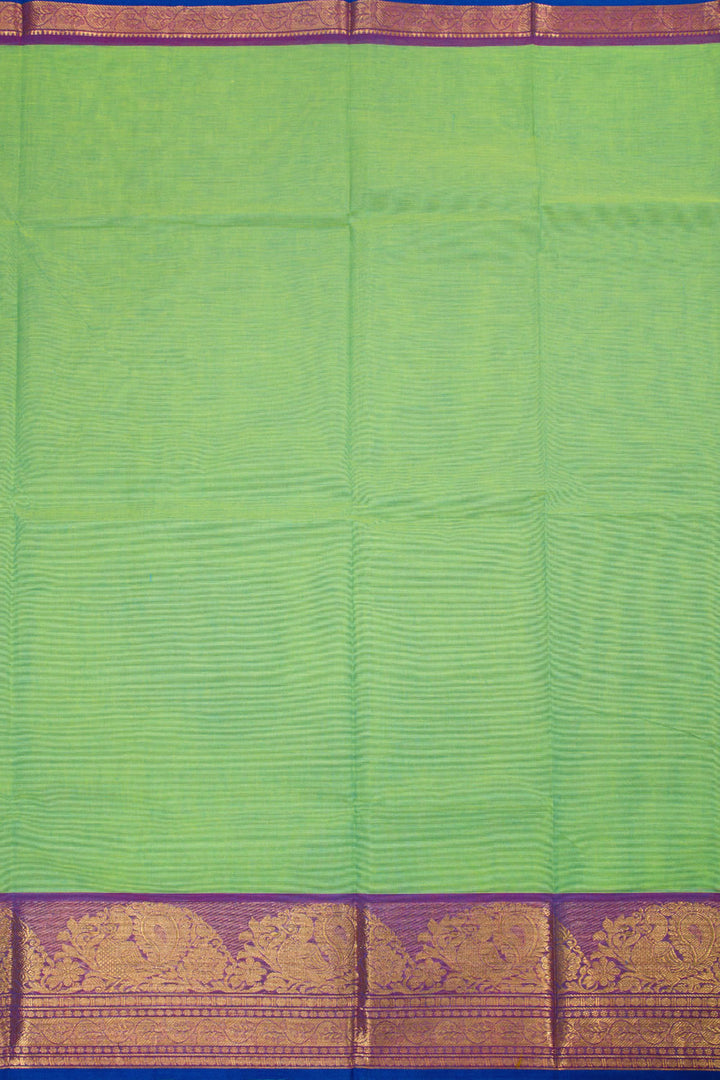 Spring Green Handloom Kanchi Cotton Saree 10063458