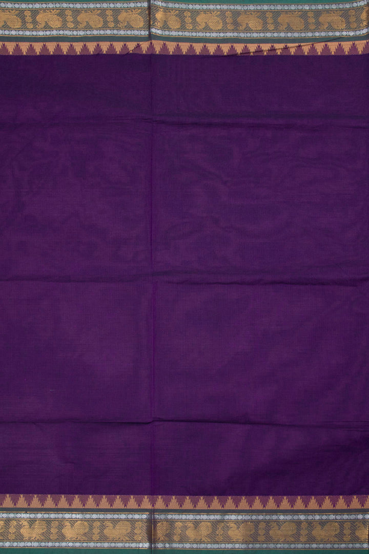 Violet Handloom Chettinad Cotton Saree - Avishya