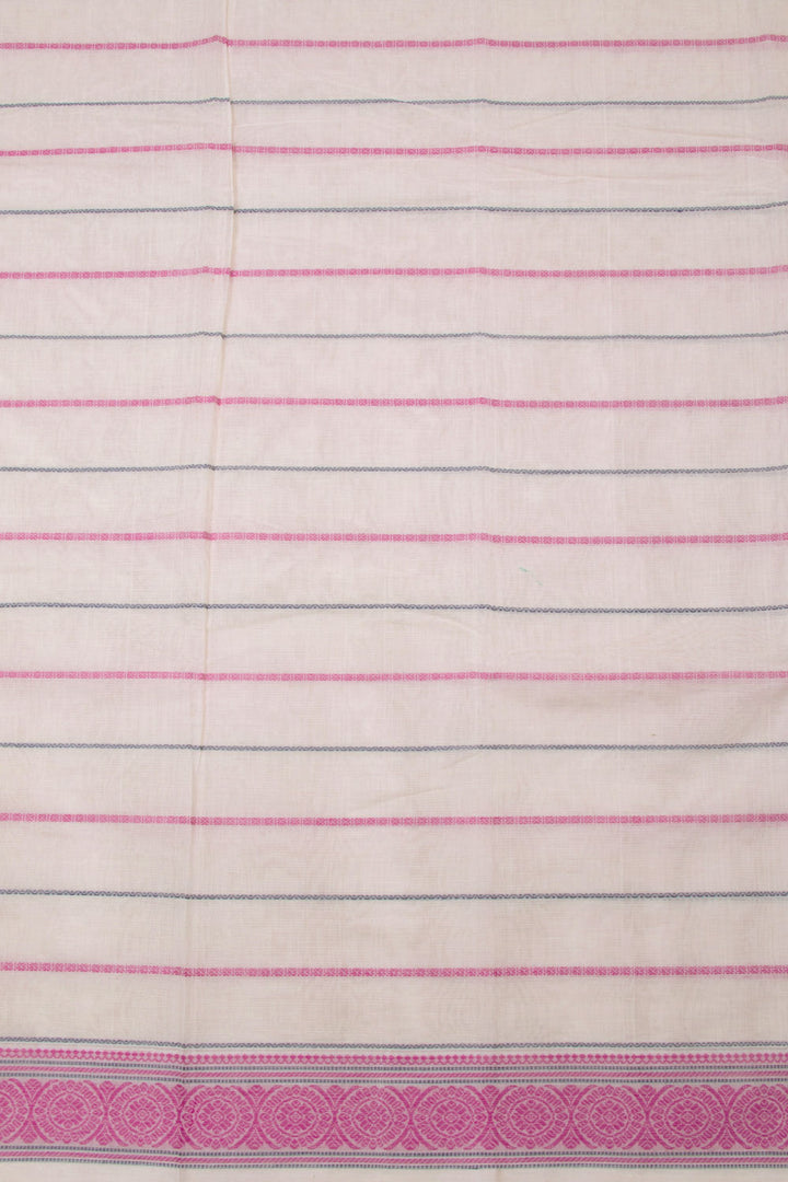 Pink Handloom Kanchi Cotton Saree - Avishya