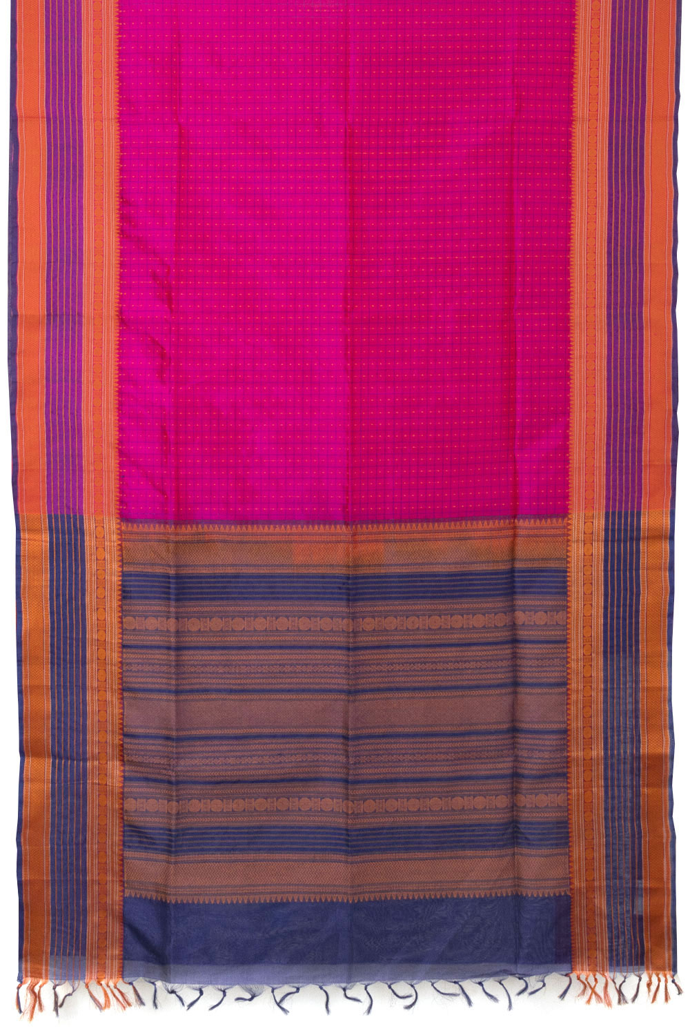 Pink Handloom Kanchi Silk Cotton Saree 10065355