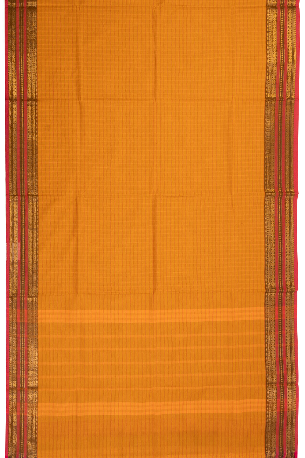 Yellow Handloom Kanchi Cotton Saree