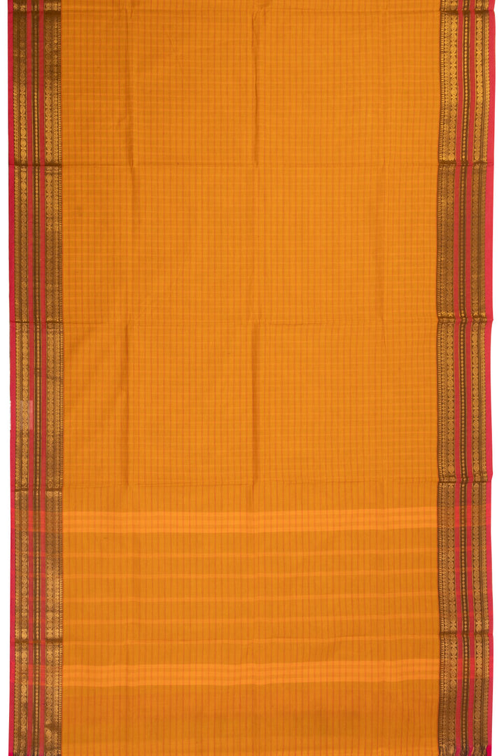 Yellow Handloom Kanchi Cotton Saree