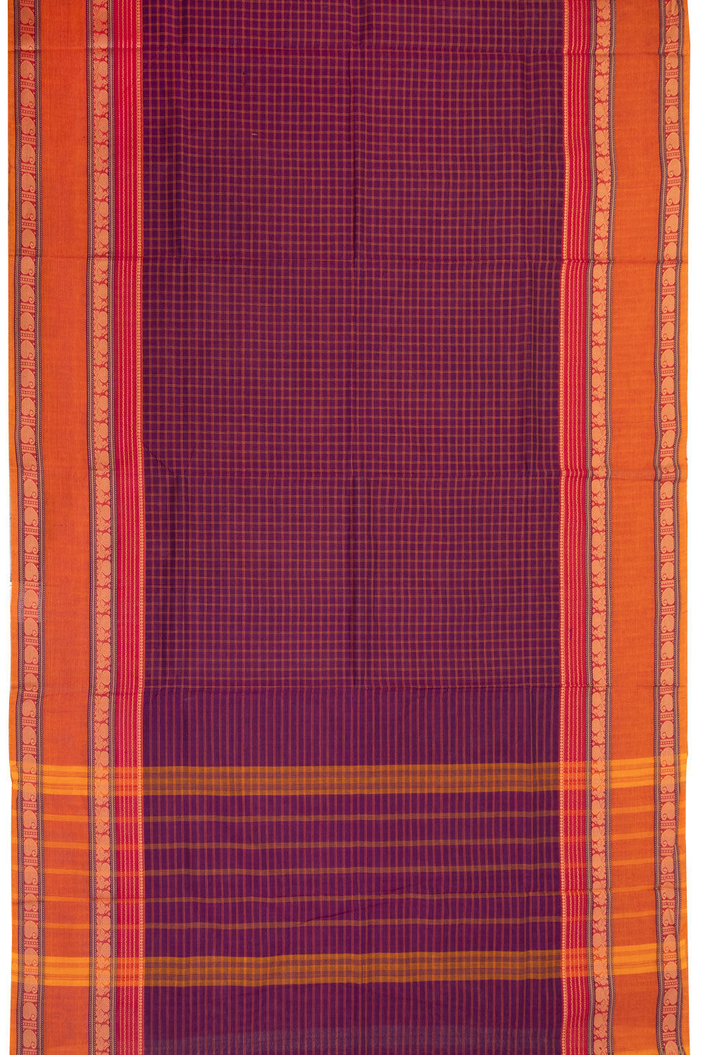 Violet Handloom Kanchi Cotton Saree