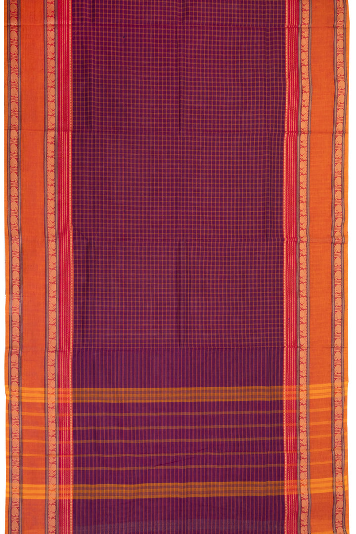 Violet Handloom Kanchi Cotton Saree