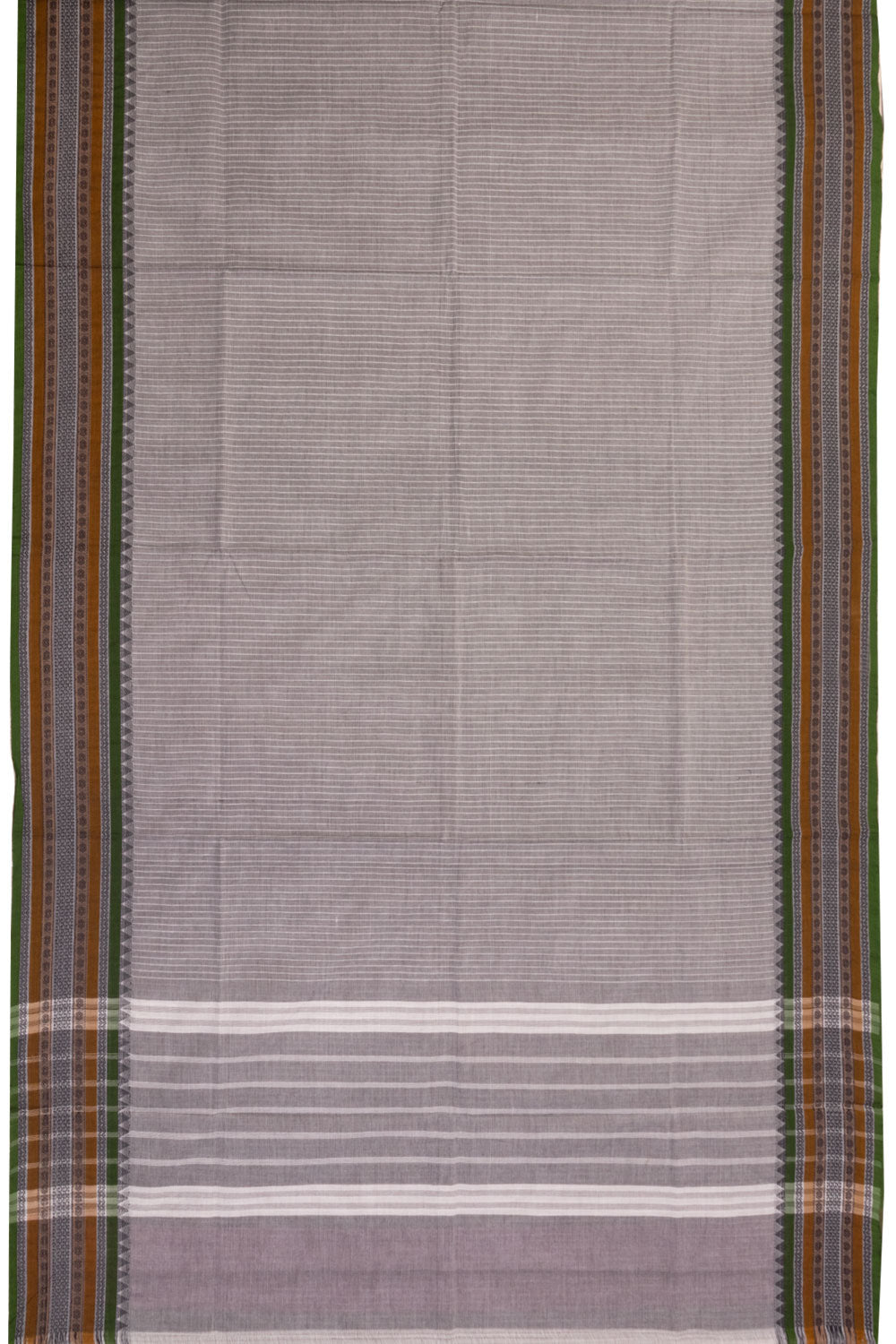 Grey Handloom Kanchi Cotton Saree