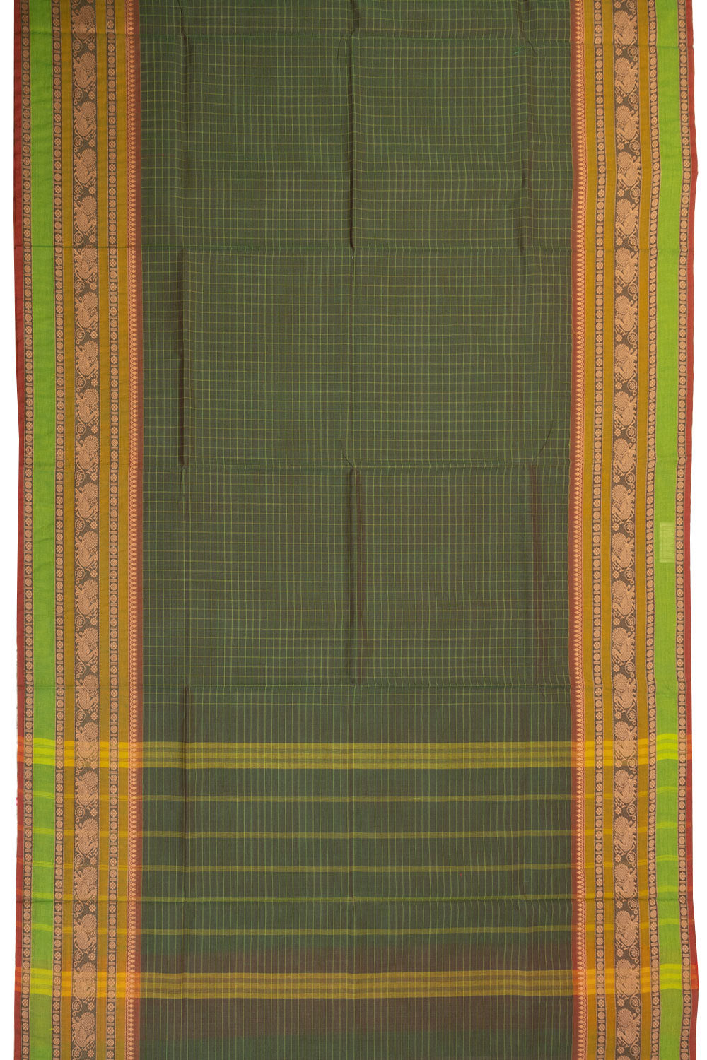 Green Handloom Kanchi Cotton Saree