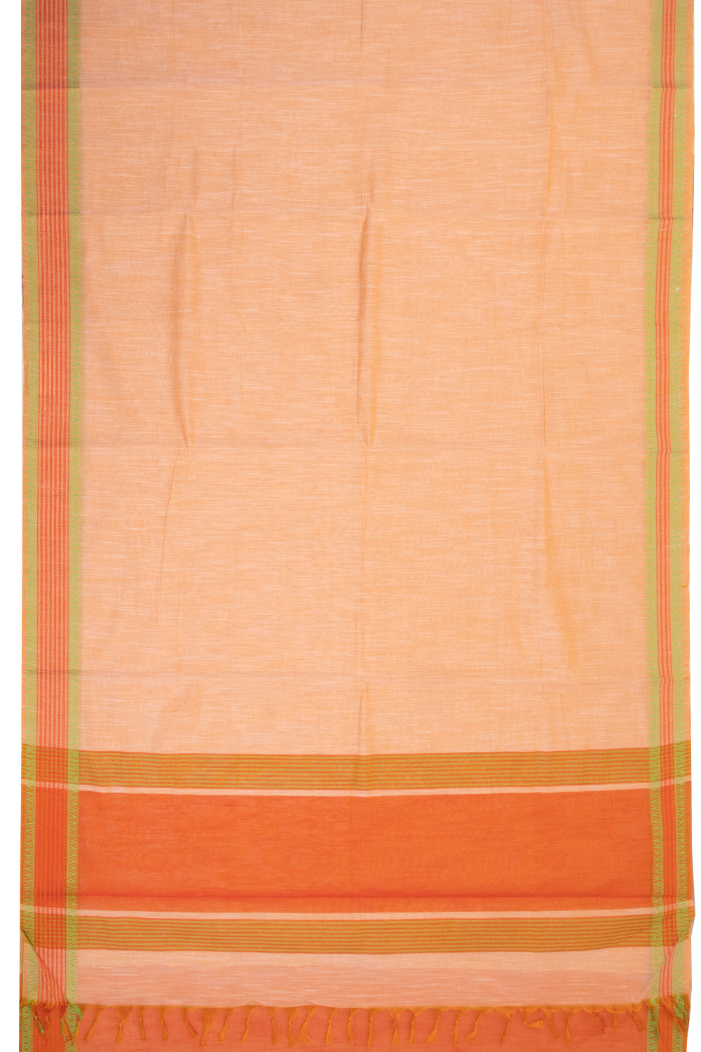 Peach Handloom Kanchi Cotton Saree 