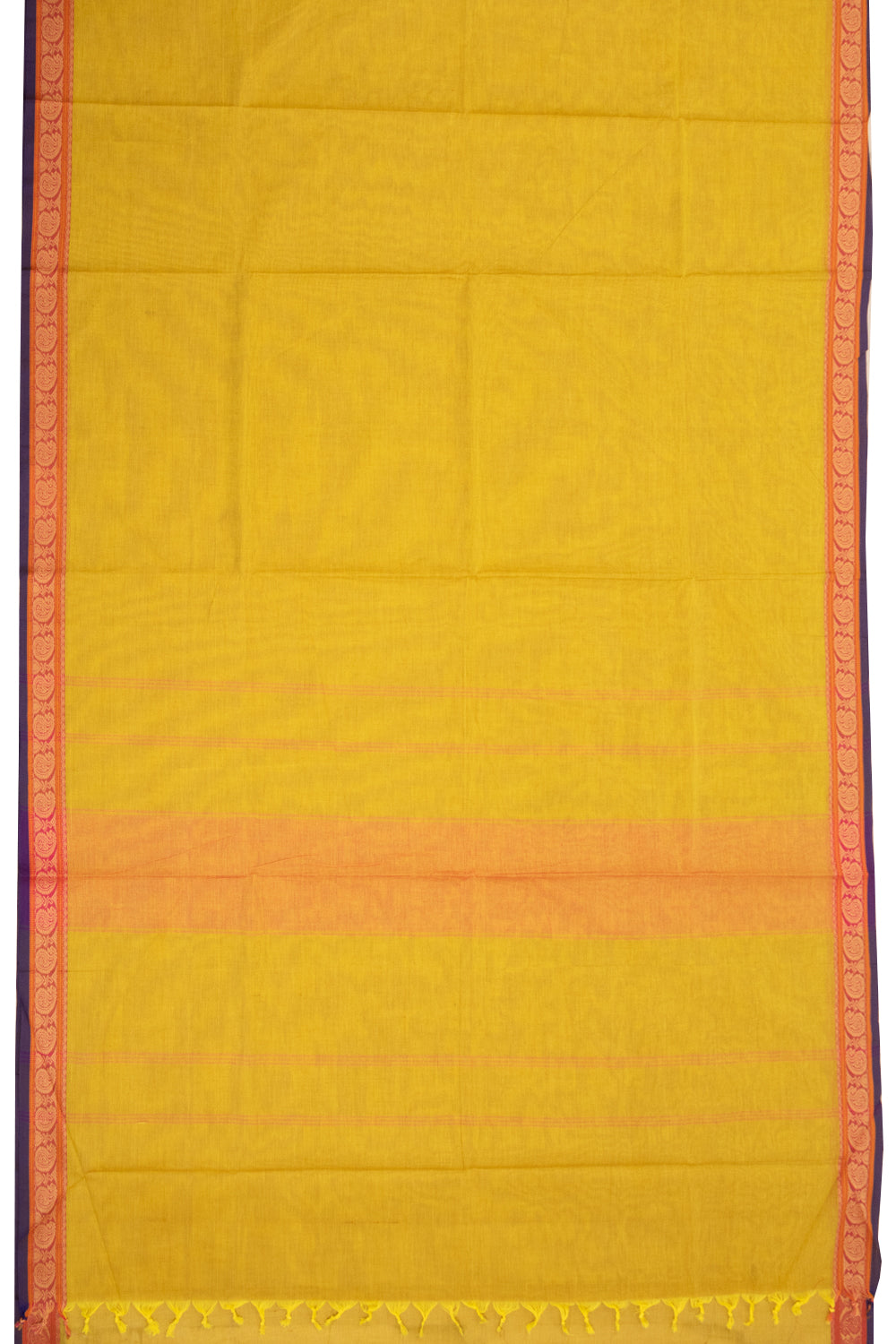 Yellow Handloom Kanchi Cotton Saree