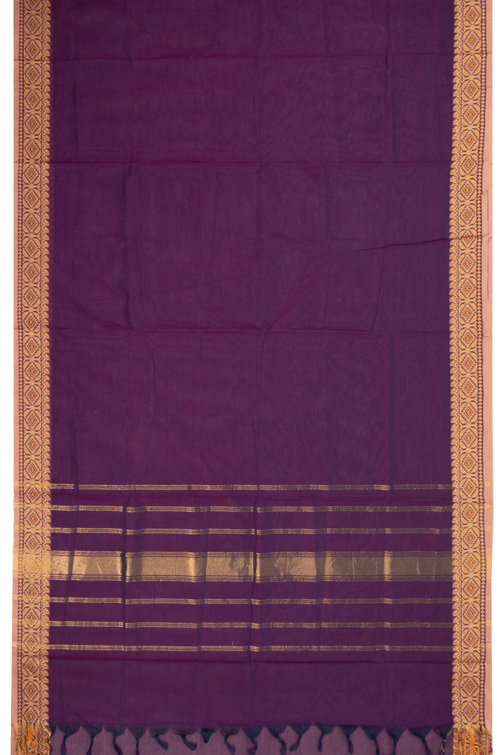 Violet Handloom Kanchi Cotton Saree