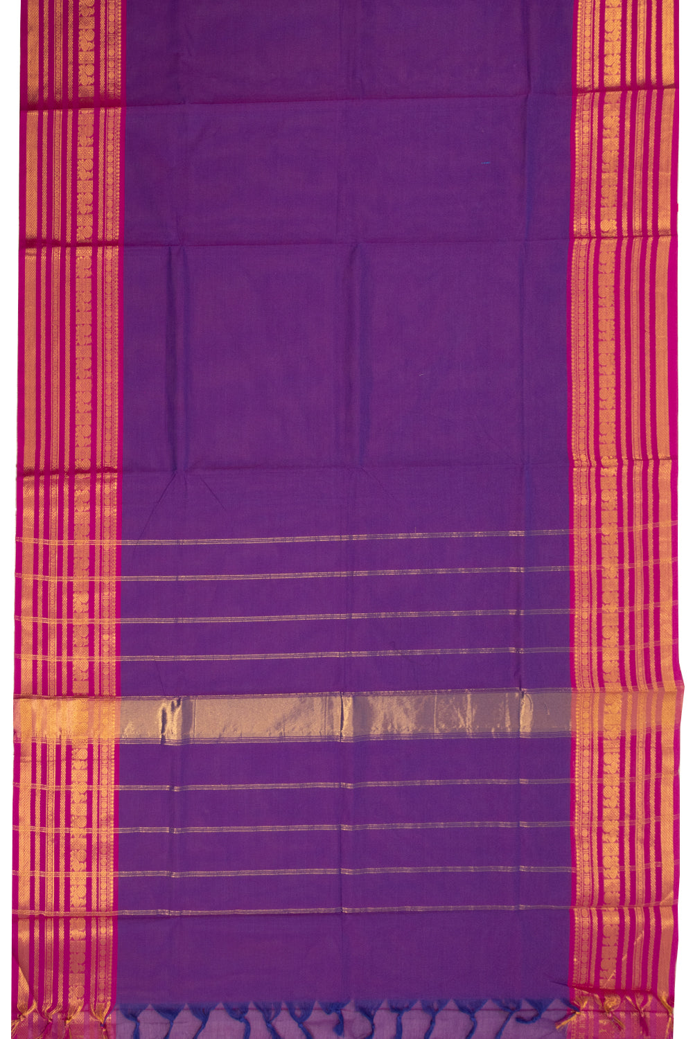 Violet Handloom Kanchi Cotton Saree